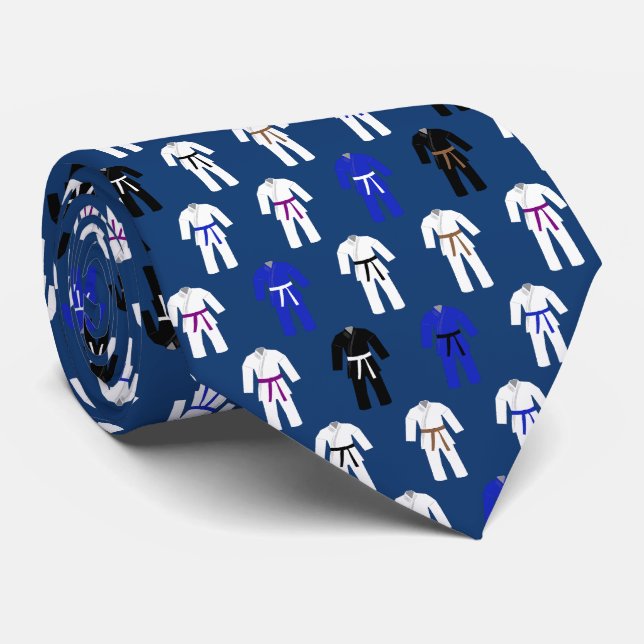 Cravate Jujitsu Jiu Jitsu Gi Motif (Roulé)