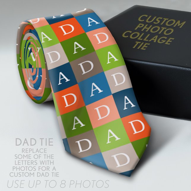 Cravate Jusqu'à 8 photos ou gardez DAD (Custom Photo Tie)