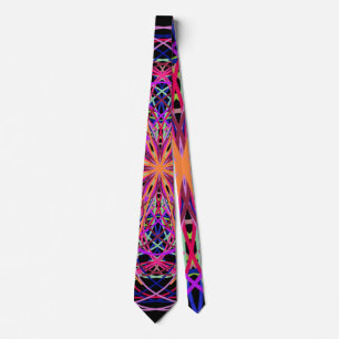 Cravate Kaleidoscope Mandala Art Joyeuses couleurs