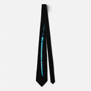 Cravate Katana bleu