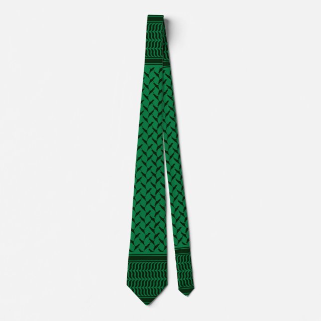 Cravate Keffiyeh palestinien | Motif de carte Palestine (Devant)