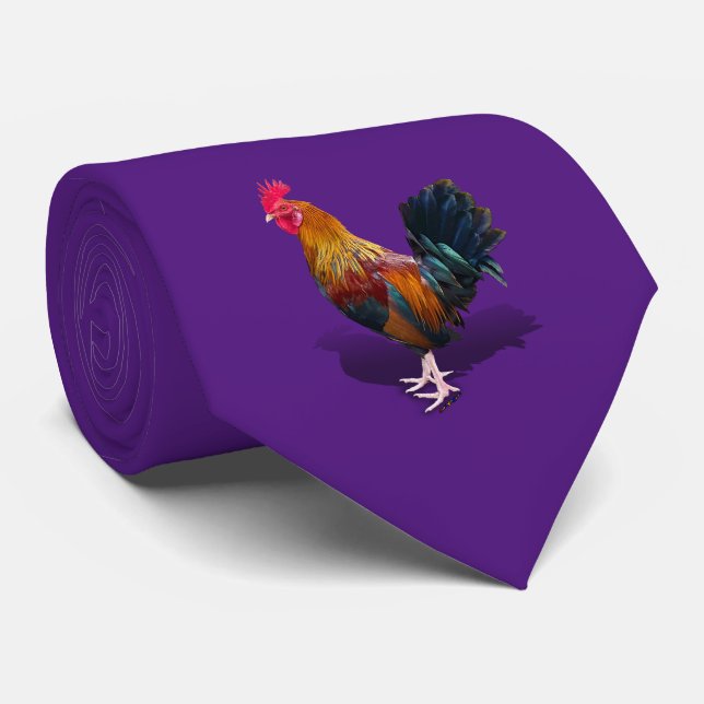 Cravate Key West - Rooster tzigane (Roulé)