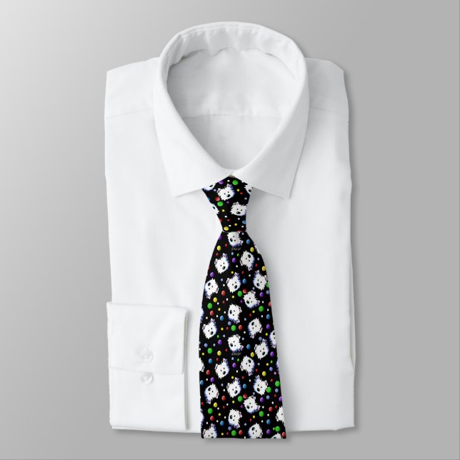 Cravate KiniArt Confetti Westie (Attaché)
