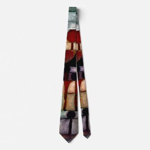 Cravate Klee - Chameau dans un petit paysage d'arbres ryth