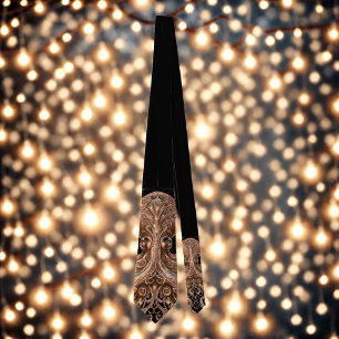 Cravate Kraken Steampunk Octopus Ornate Gold et Noir