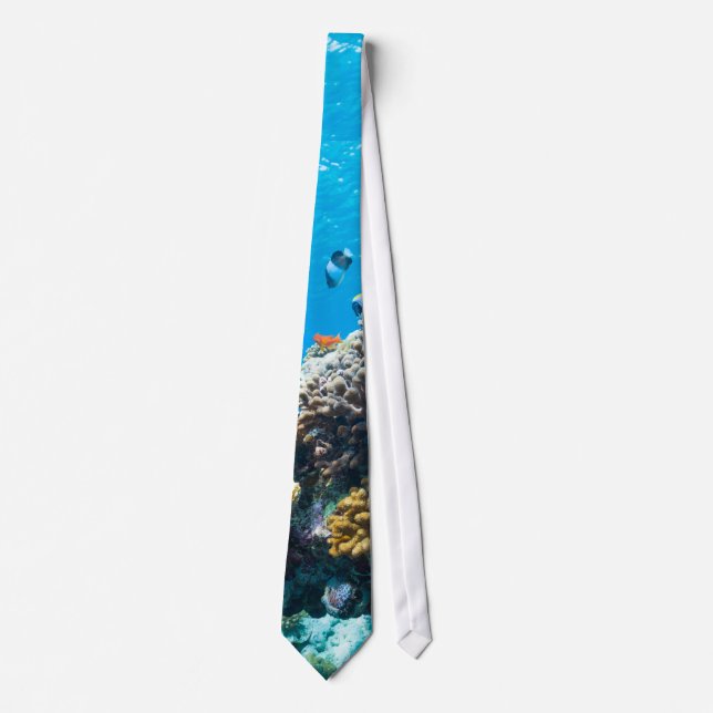 Cravate La barrière de corail sous l'eau (Devant)
