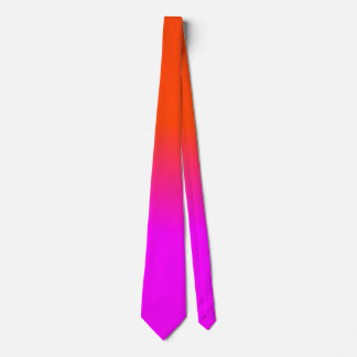 Cravate La couleur au néon d'ombre d'Ombre d'orange et de
