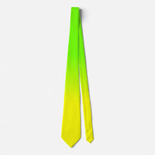 Cravate La couleur jaune verte et au néon au néon d'ombre