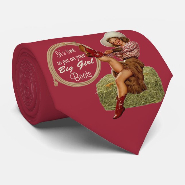 Cravate La Cowgirl mise sur tes gros bottes (Roulé)
