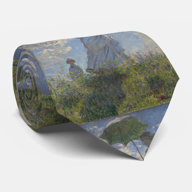 Cravate La femme de Claude Monet avec un parasol (Roulé)