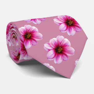 Cravate La fleur a couvert de tuiles la photo rose de