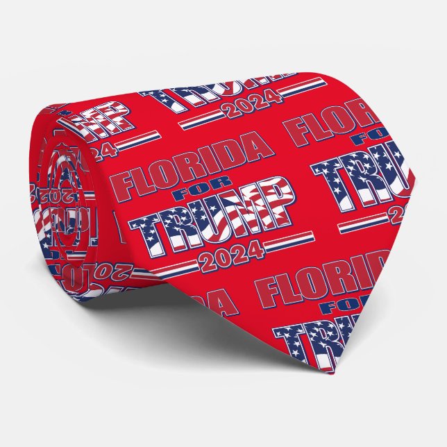 Cravate La Floride pour Trump (Roulé)