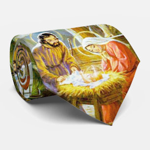 Cravate La Nativité De Noël De Jésus Dans Le Manger