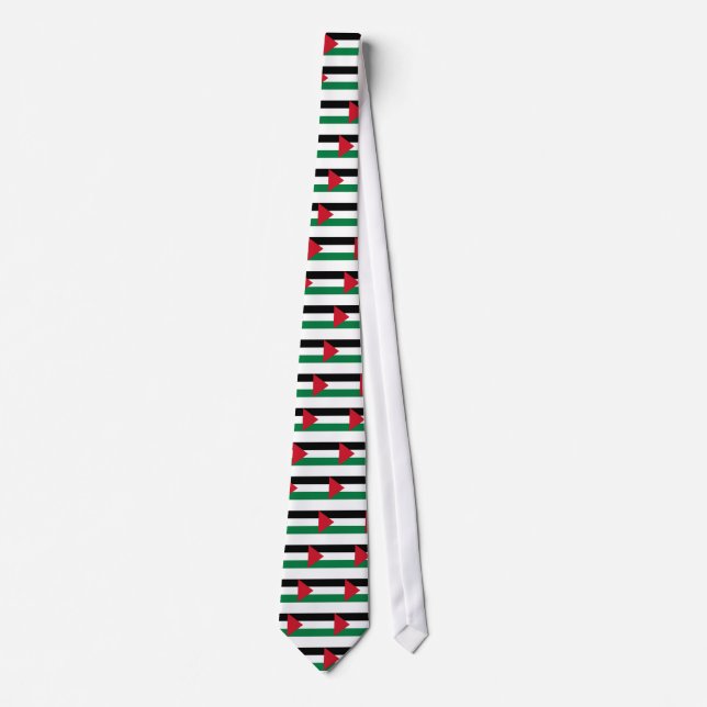 Cravate La Palestine libre - drapeau palestinien (Devant)