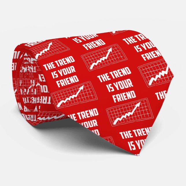 Cravate La tendance est votre ami Stock Traders up (Roulé)