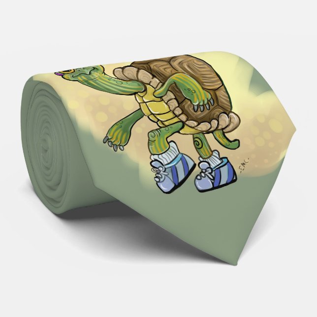 Cravate La tortue jeûnent (Roulé)
