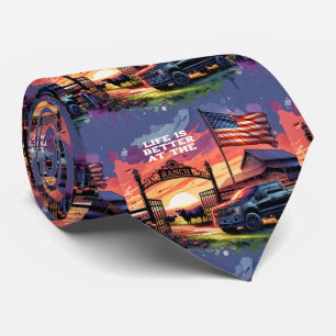 Cravate La Vie Est Meilleure Au Ranch