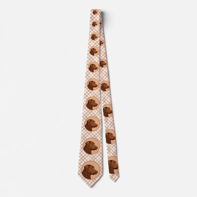 Cravate Labrador Retriever (Chocolat) Peinture - Chien Art (Devant)