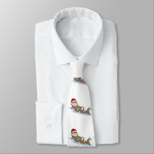 Cravate laide noël santa claus otter