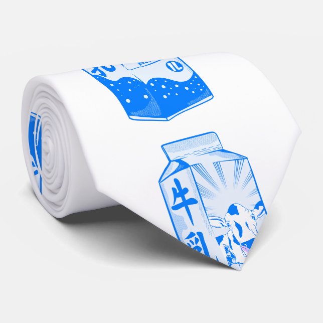 Cravate Lait Carton Vache mignonne (Roulé)