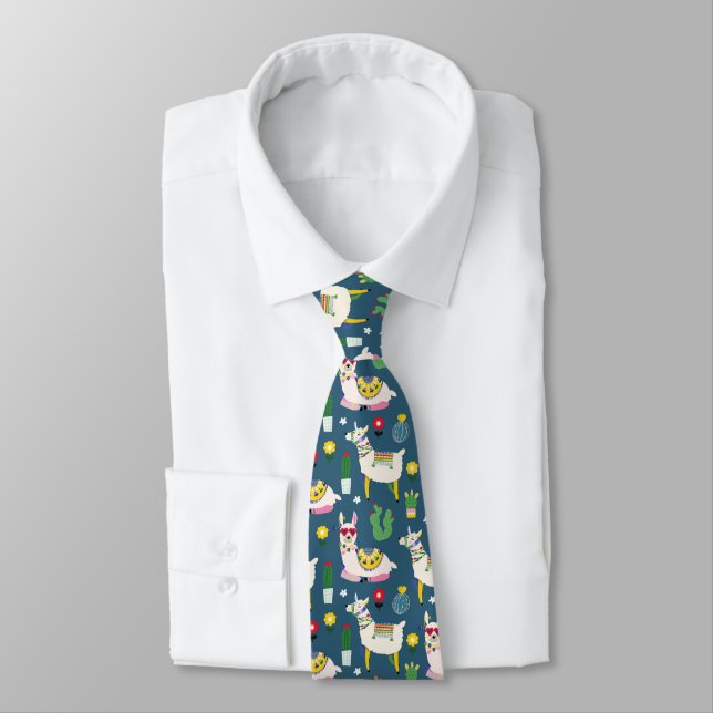 Cravate Lamas dans le motif de lunettes de soleil (Attaché)