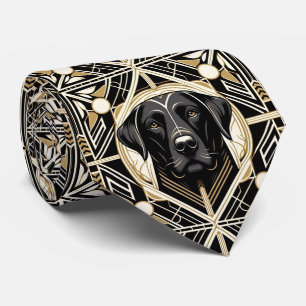 Cravate L'amoureux de chien joueur   Papa chien Labrador n