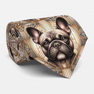 Cravate L'amoureux des chiens joueur Papa chien Bouledog