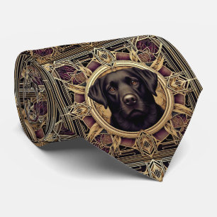 Cravate L'amoureux des chiens joueur   Papa chien Labrador