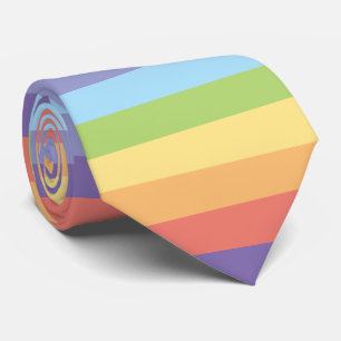 Cravate L'arc-en-ciel en pastel barre le gay pride