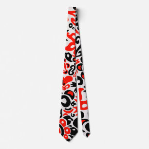 Cravate L'art populaire ukrainien motif floral abstact 