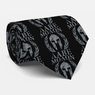 Cravate Lauriers spartiates de guerrier de Molon Labe