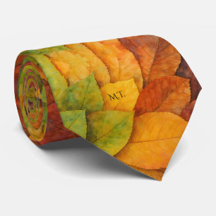 Cravate L'automne Feuilles Aquarelle Nature Amateurs