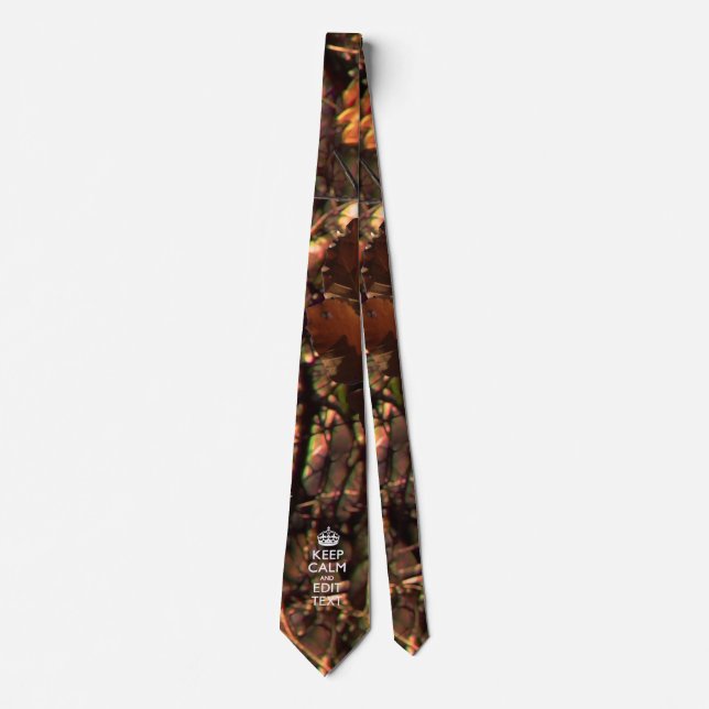 Cravate Le camouflage profond en bois gardent le calme (Devant)