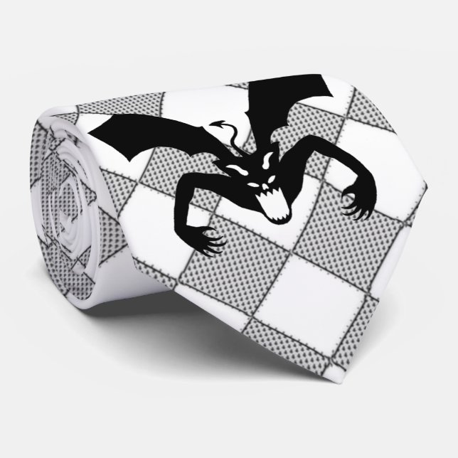 Cravate Le diable noir (Roulé)