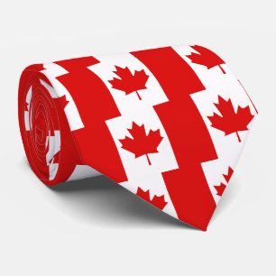 Cravate Le drapeau de feuille d'érable du Canada