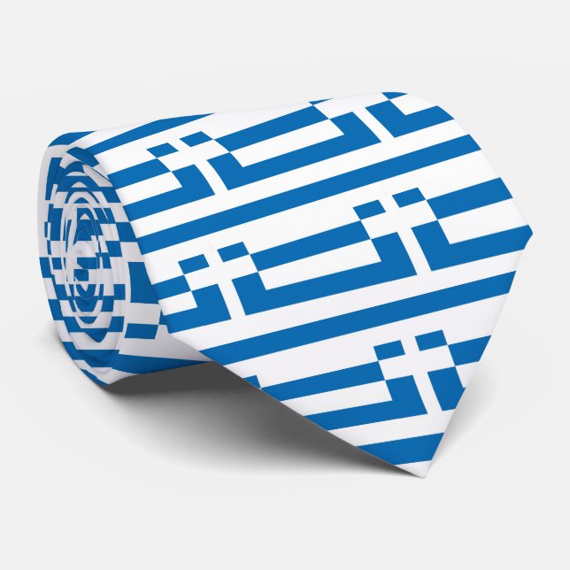 Cravate Le drapeau national de la Grèce (Roulé)