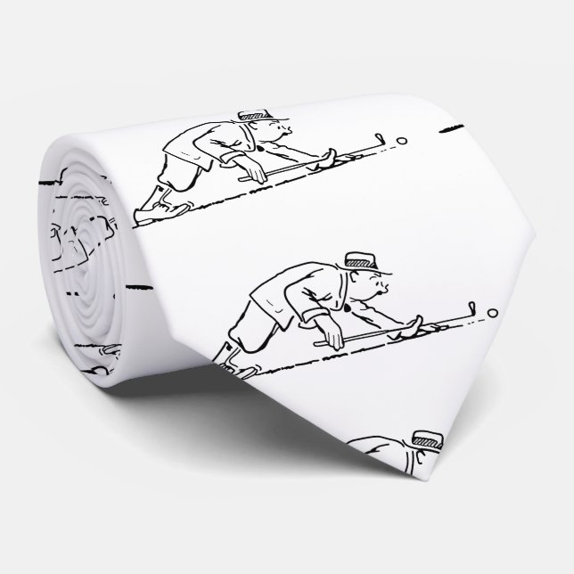 Cravate Le golfeur gagnant ! Vieux Homme Golf Swing. (Roulé)