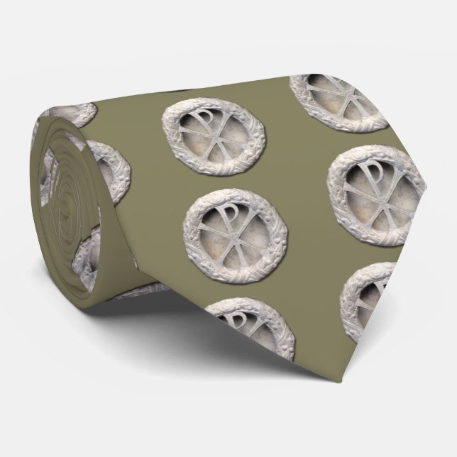 Cravate Le monogramme du Christ - Chi-Rho (Roulé)