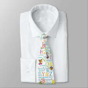 Cravate Le Motif ABC du Dr Seuss avec des mots