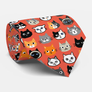 Cravate Le Motif des visages de chat  Cool Kitty Cat Lover