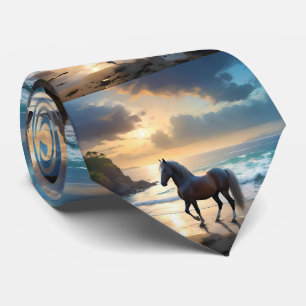Cravate Le Palomino Horse Sur La Plage,