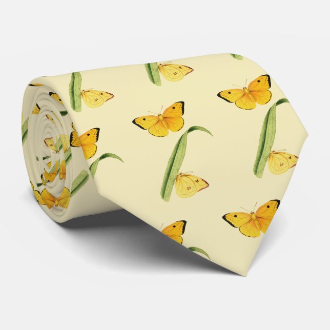 Cravate Le papillon Colias de Godart (Roulé)