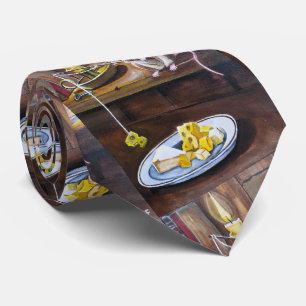 Cravate Le Petit Pêcheur à la ligne Peinture d'Alfred Fox
