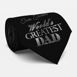 Cravate Le plus grand papa du monde élégant Typographie No