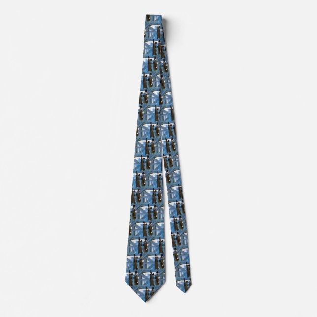 Cravate Le Pont de l'Europe par Gustave Caillebotte (Devant)