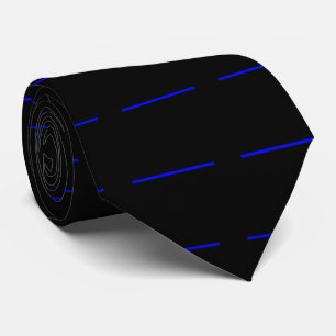 Cravate Le style noir mince symbolique de Blue Line