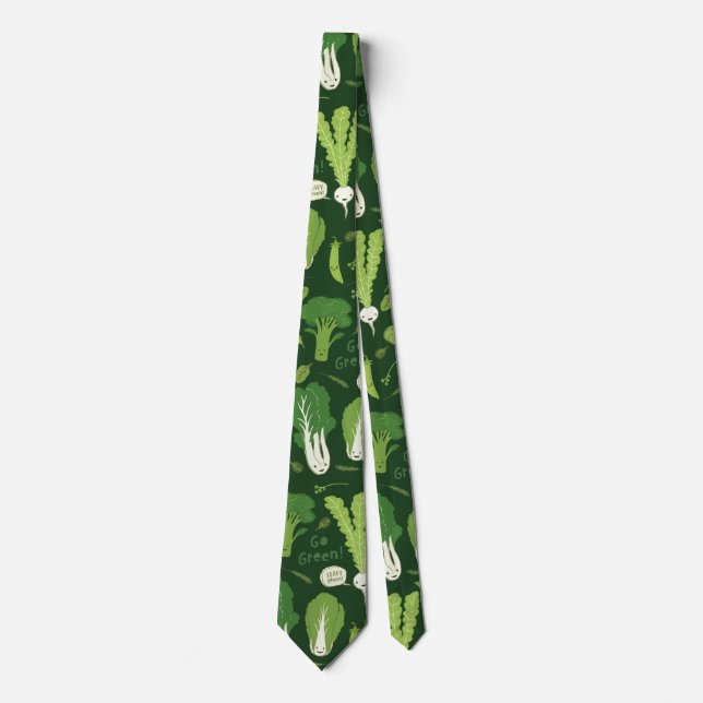 Cravate Légumes du jardin verdoyant | Légumes sains (Devant)