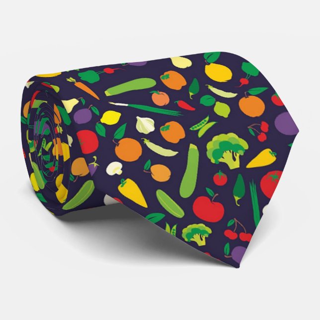 Cravate Légumes et fruits d'OPUS (Roulé)