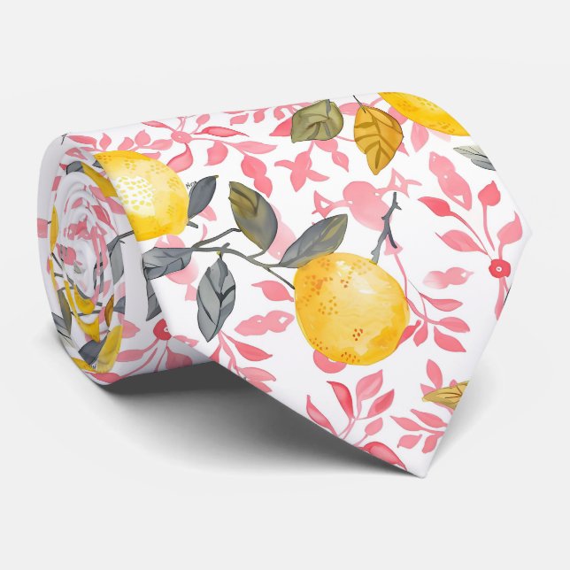 Cravate Lemon Pattern Men's Necktie  (Roulé)