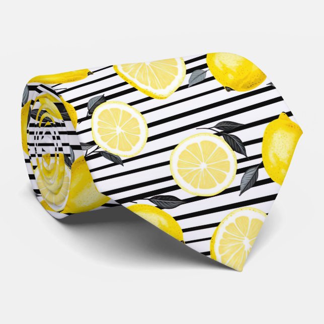 Cravate Lemon Pattern Men's Necktie  (Roulé)